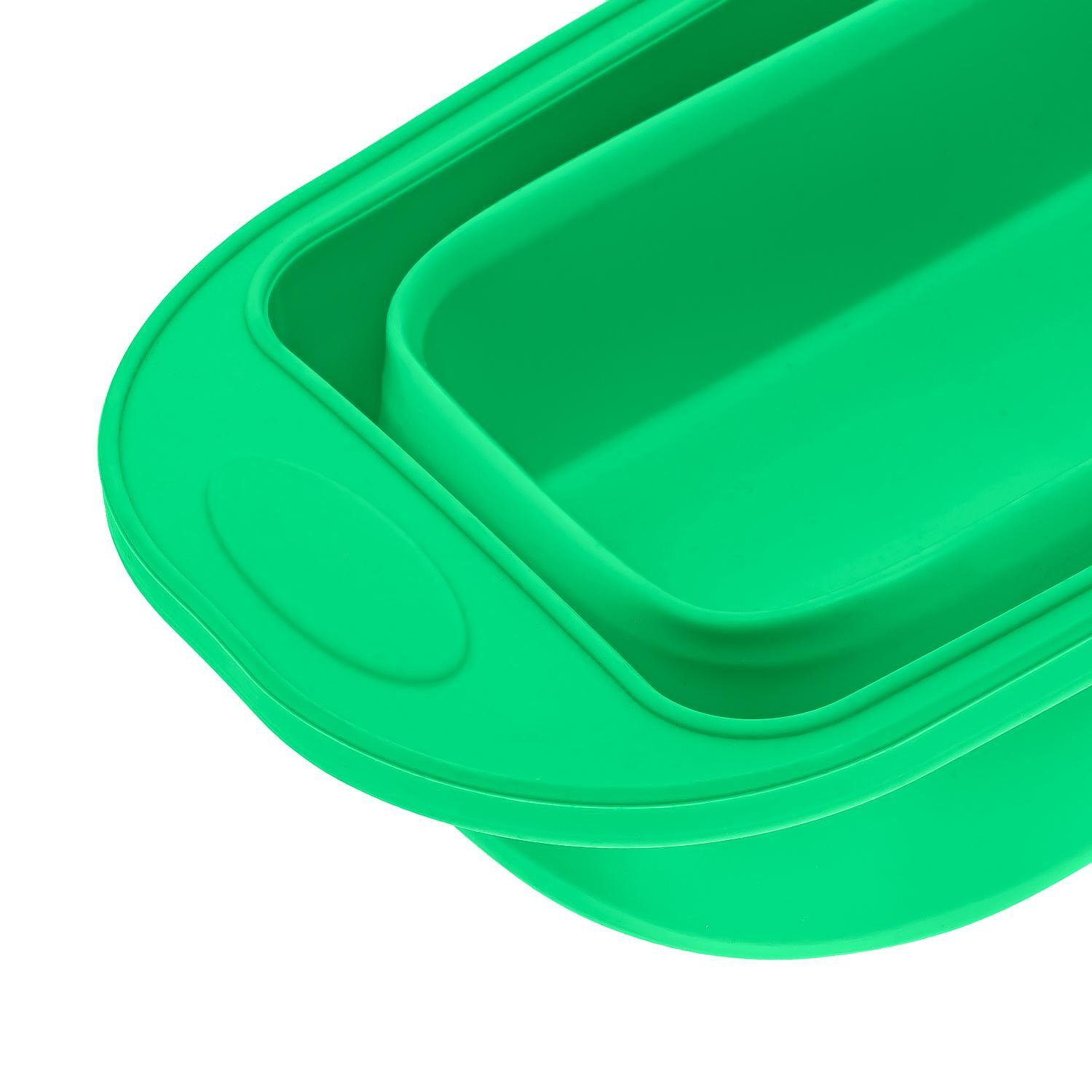 Форма для выпекания хлеба силиконовая 29,5х12,3х11 см Зеленый (87148) - фото 3 Форма для выпекания хлеба силиконовая 29,5х12,3х11 см Зеленый (87148) - фото 3