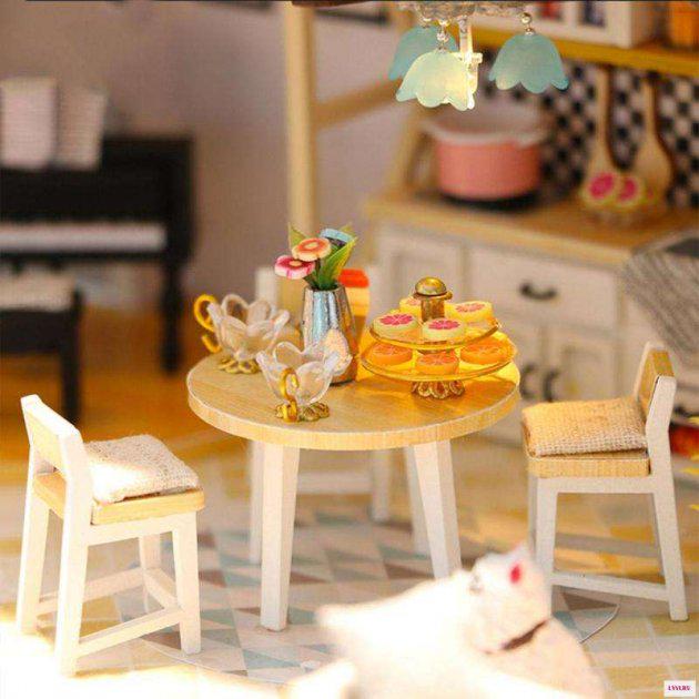 3D Румбокс CuteBee DIY DollHouse Коттедж с бассейном (M91) - фото 7