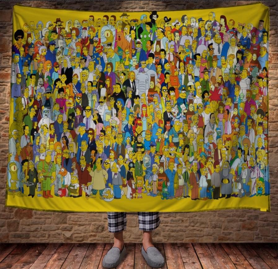 Плед с 3D принтом The Simpsons 150х200 см (epi_0334) Плед с 3D принтом The Simpsons 150х200 см (epi_0334)