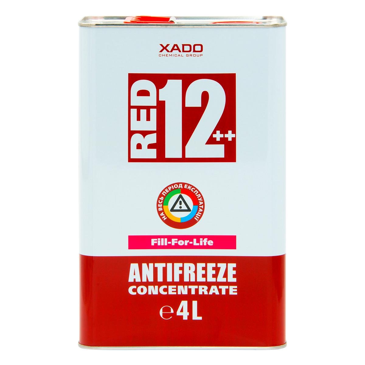 Антифриз XADO Antifreeze Red 12++ Концентрат 4 л