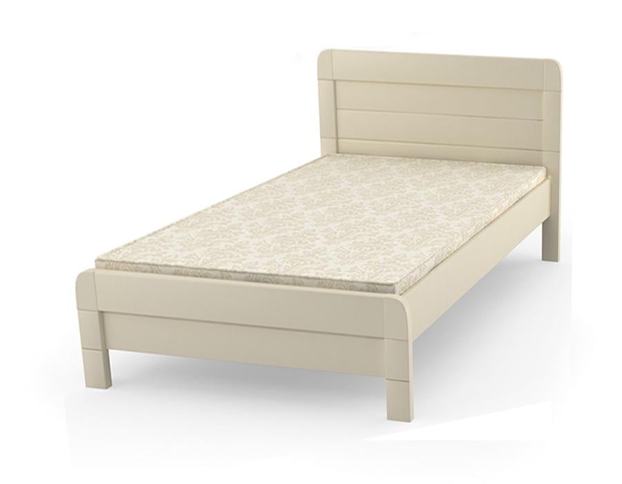 Кровать двуспальная MebiGrand Тоскана из массива сосны 90х200 см Айвори (23374)