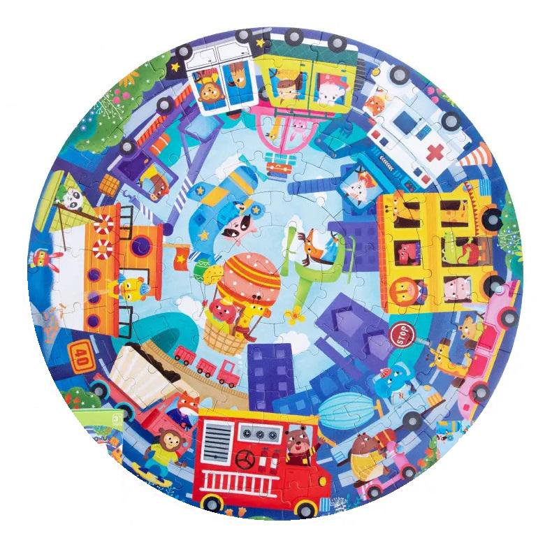 Пазли дитячі Транспорт 108 деталей/круглий/постер Multicolor (108363) Пазли дитячі Транспорт 108 деталей/круглий/постер Multicolor (108363)