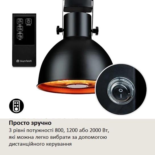 Инфракрасный обогреватель Blumfeldt Heatbell Ceiling Smart 2 кВт (2312699247) - фото 3