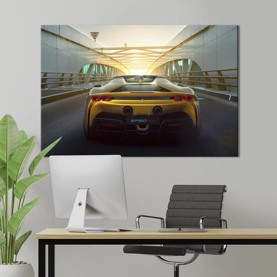 Картина на холсте Ferrari SF90 Spider 122x81 см (1319-1)
