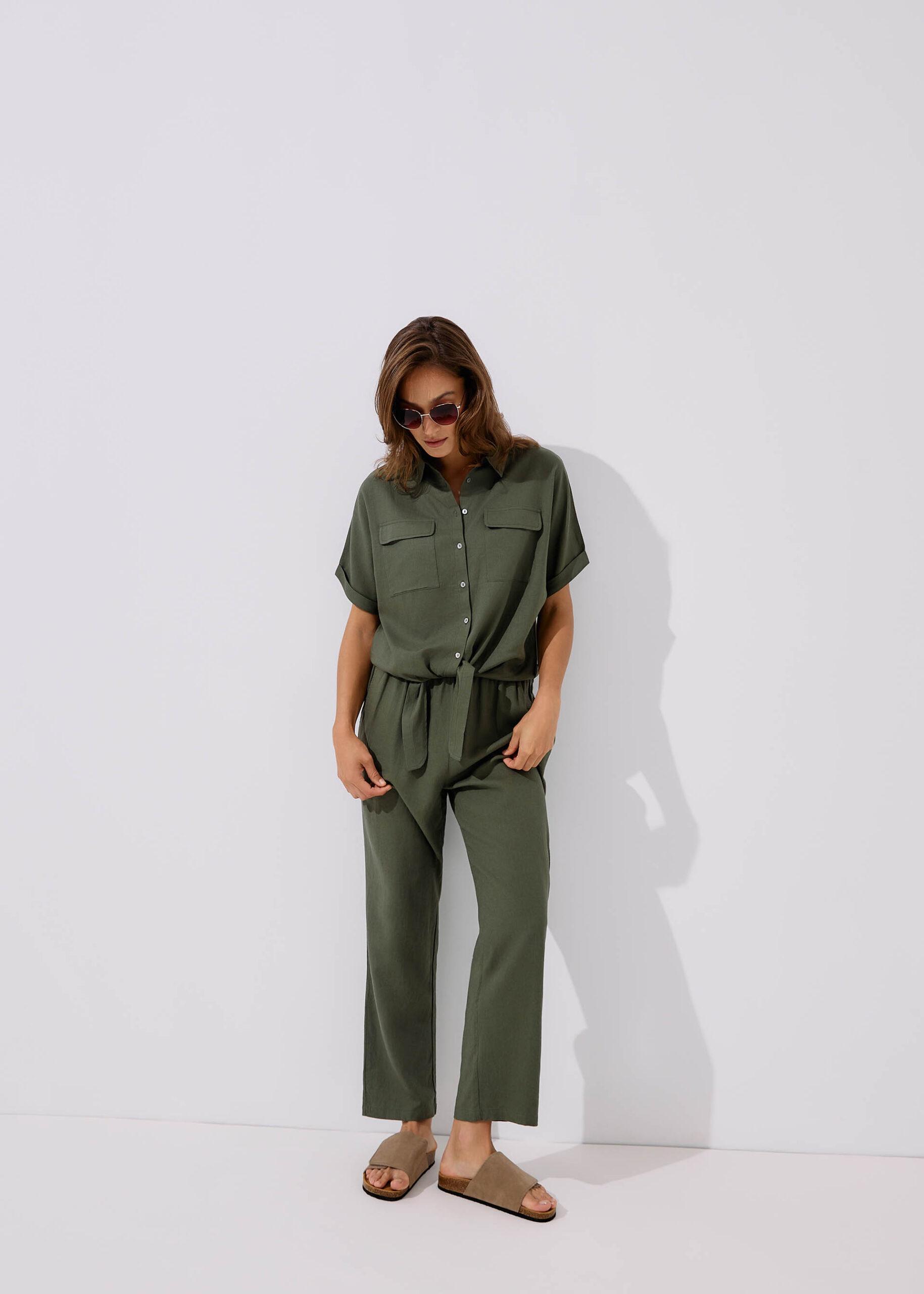 Брюки вільні жіночі Diverse LENEA р. 38 Хакі (5905384144379) - фото 2 Брюки вільні жіночі Diverse LENEA р. 38 Хакі (5905384144379) - фото 2