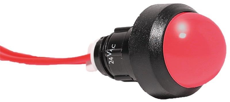 Лампа сигнальна ETI LS LED 20 R 24 20 мм LED 24V AC Червоний (4770814)