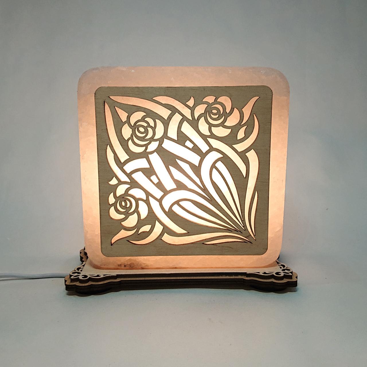 Соляной светильник Розы (k-0017-y)