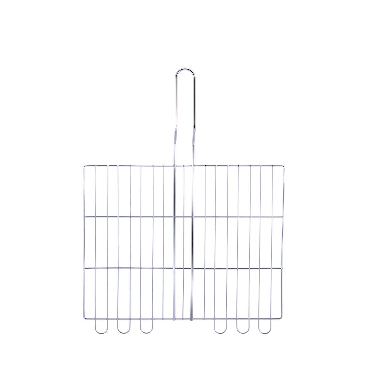 Решітка для гриля Скаут глибока з хромованої сталі 36х28х6 см (0705) - фото 3 Решітка для гриля Скаут глибока з хромованої сталі 36х28х6 см (0705) - фото 3