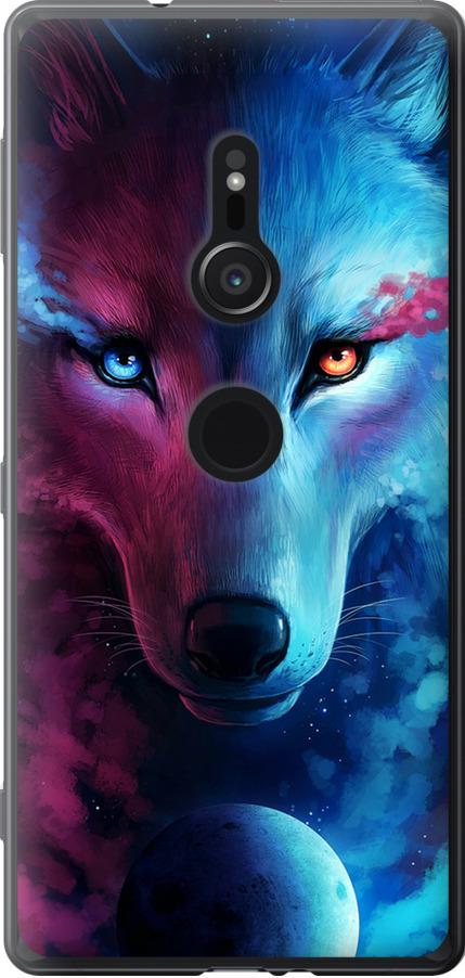 Чехол на Sony Xperia XZ2 H8266 Арт-волк (3999u-1378-42517)