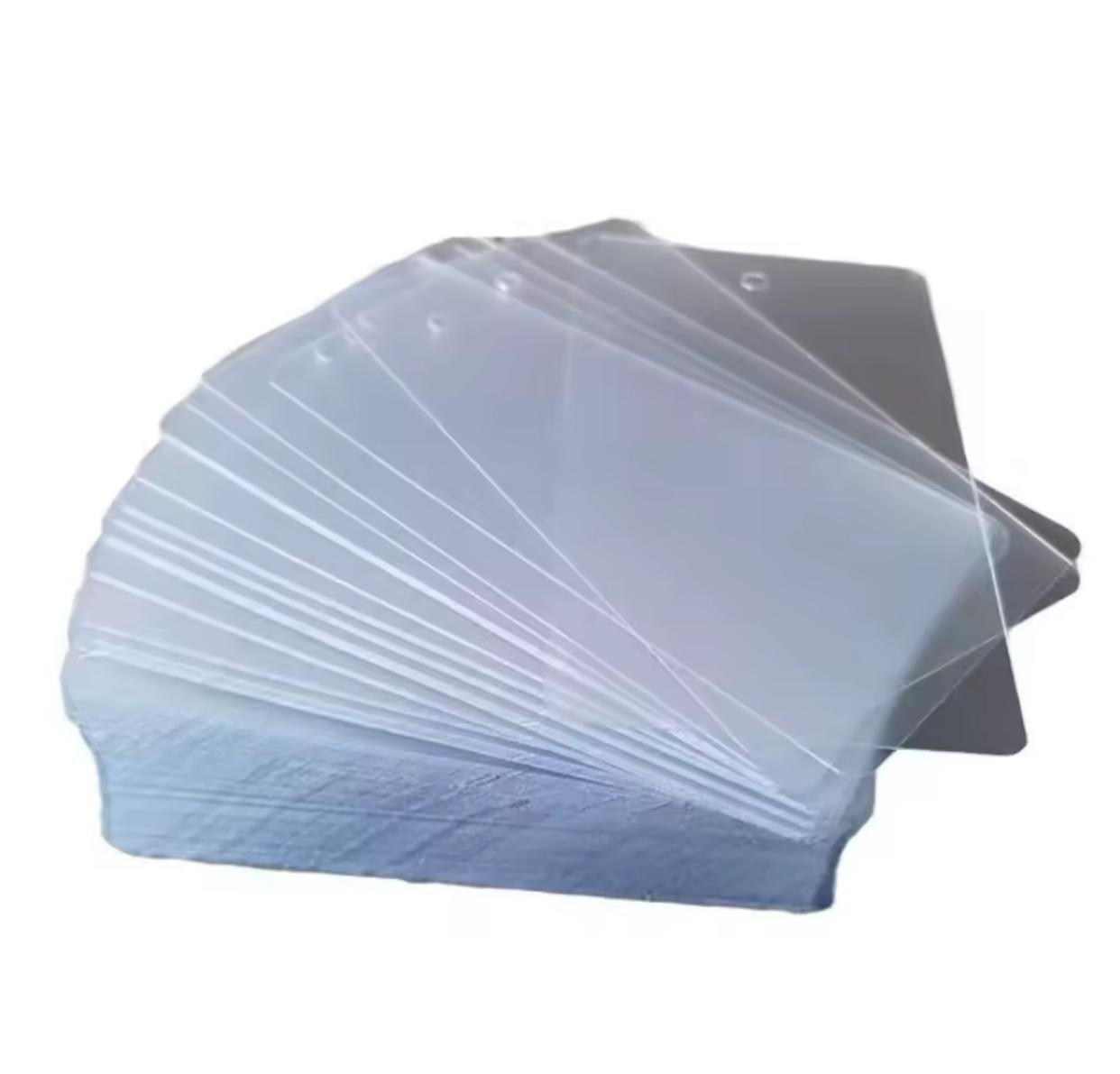 Бирка для одежды пластиковая ПВХ 30х50 мм Прозрачный 50 шт.