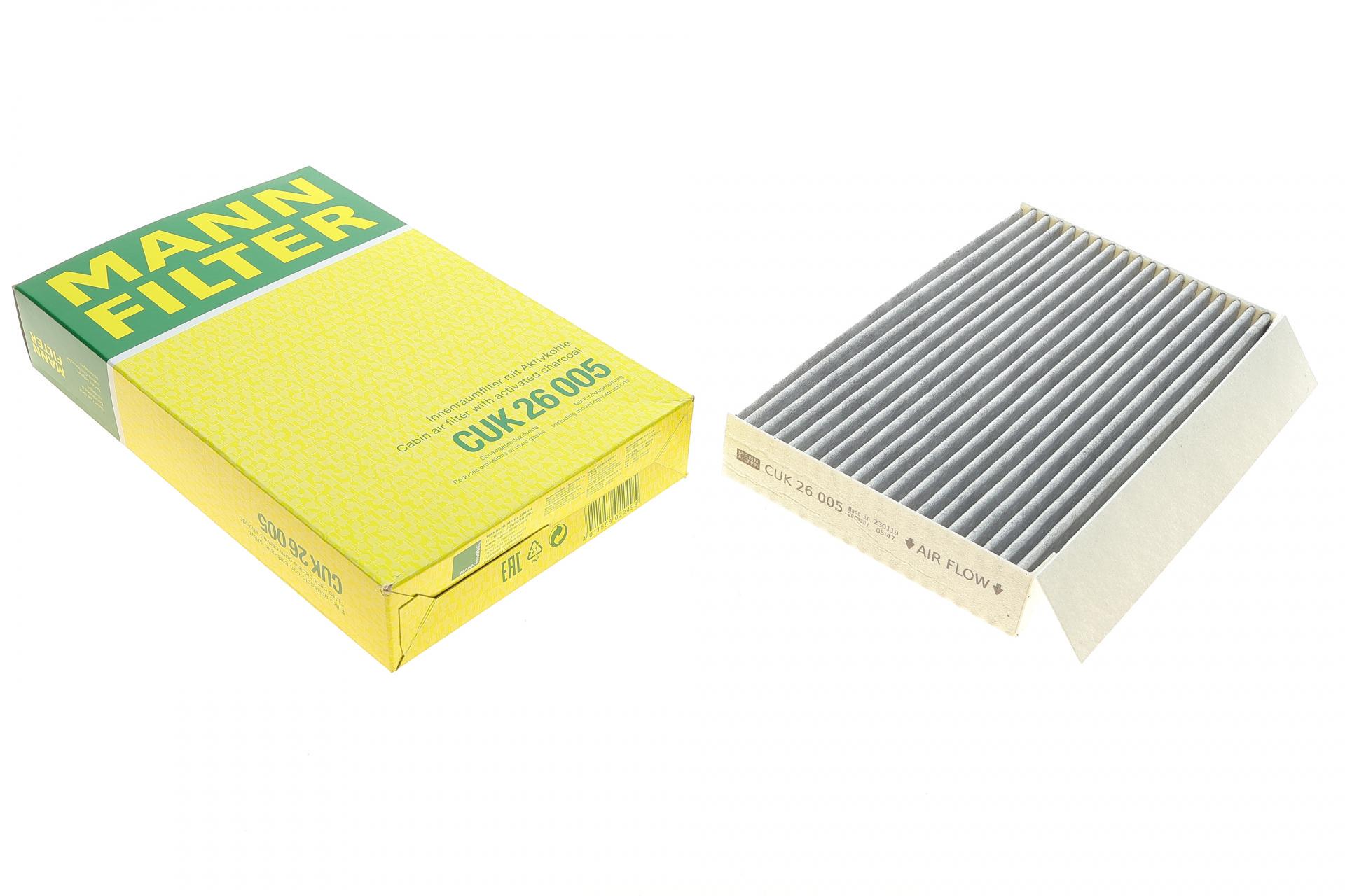 Фильтр салона Mann-Filter для Renault Megane III 08- угольный (CUK 26 005)