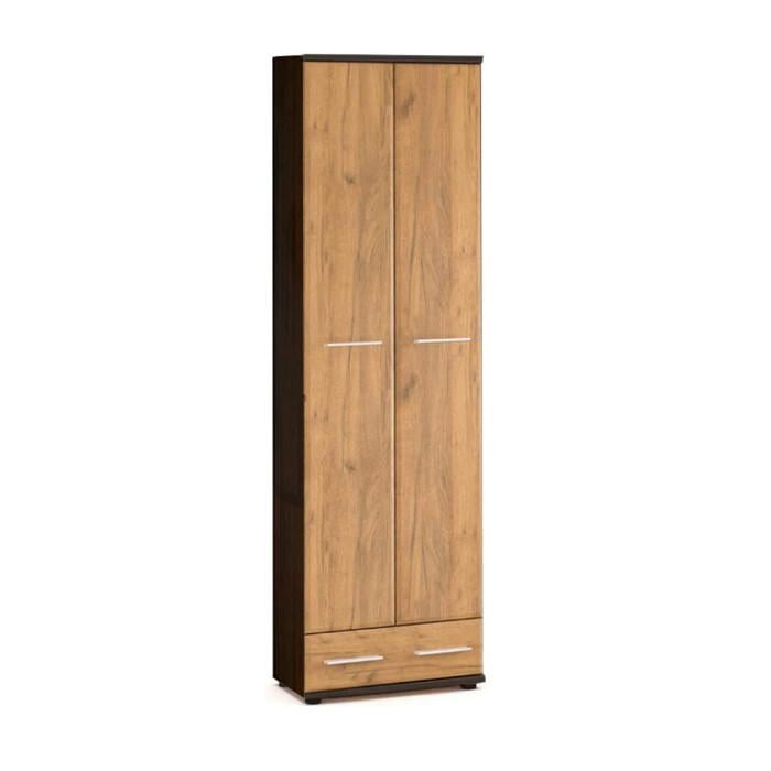 Шкаф узкий распашный в прихожую коридор 60 см для верхней одежды и обуви 60х203 см (2Д1Ш)