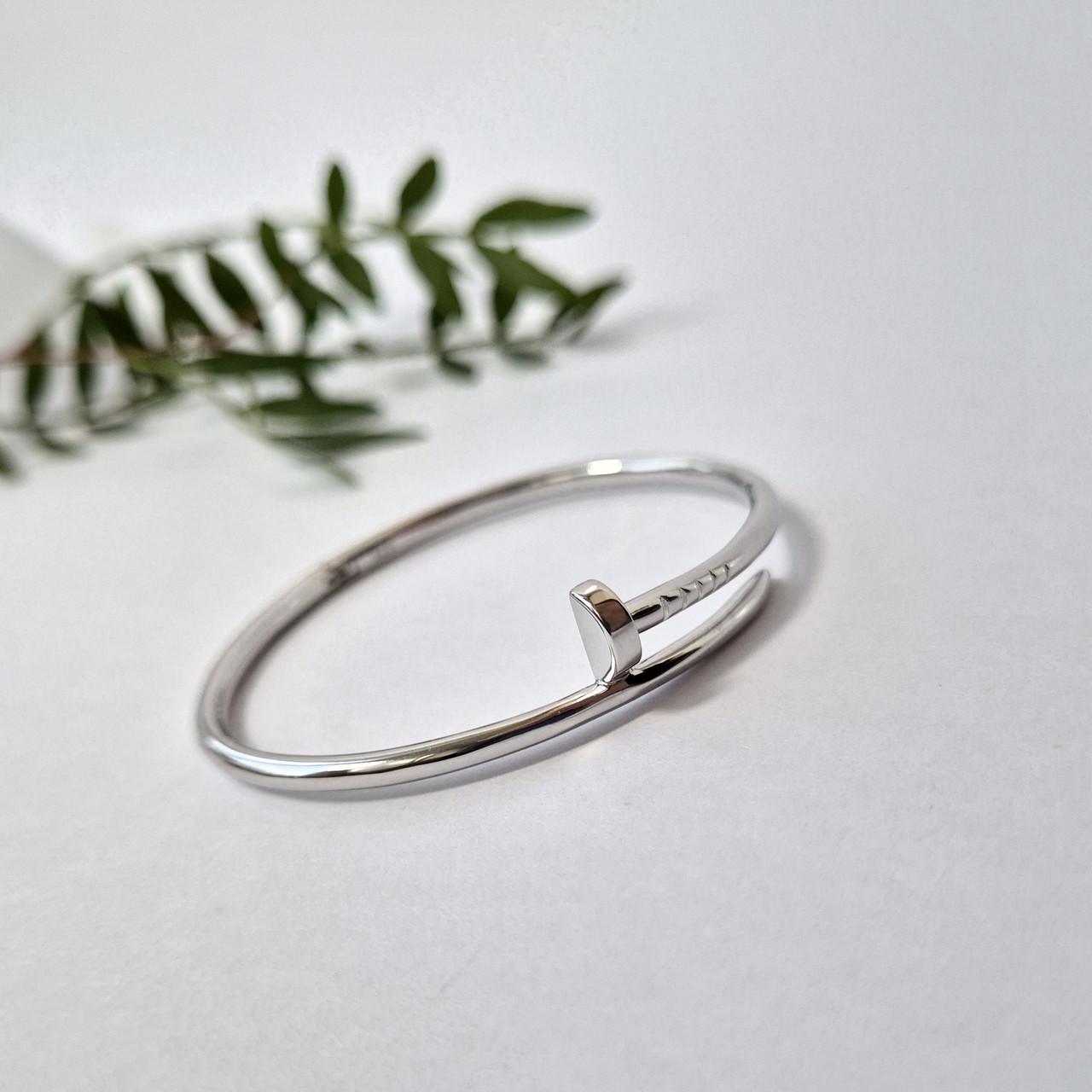 Браслет женский без камней Гвоздик 17 см из серебра 925 пробы 14,80 г (3003/1р)