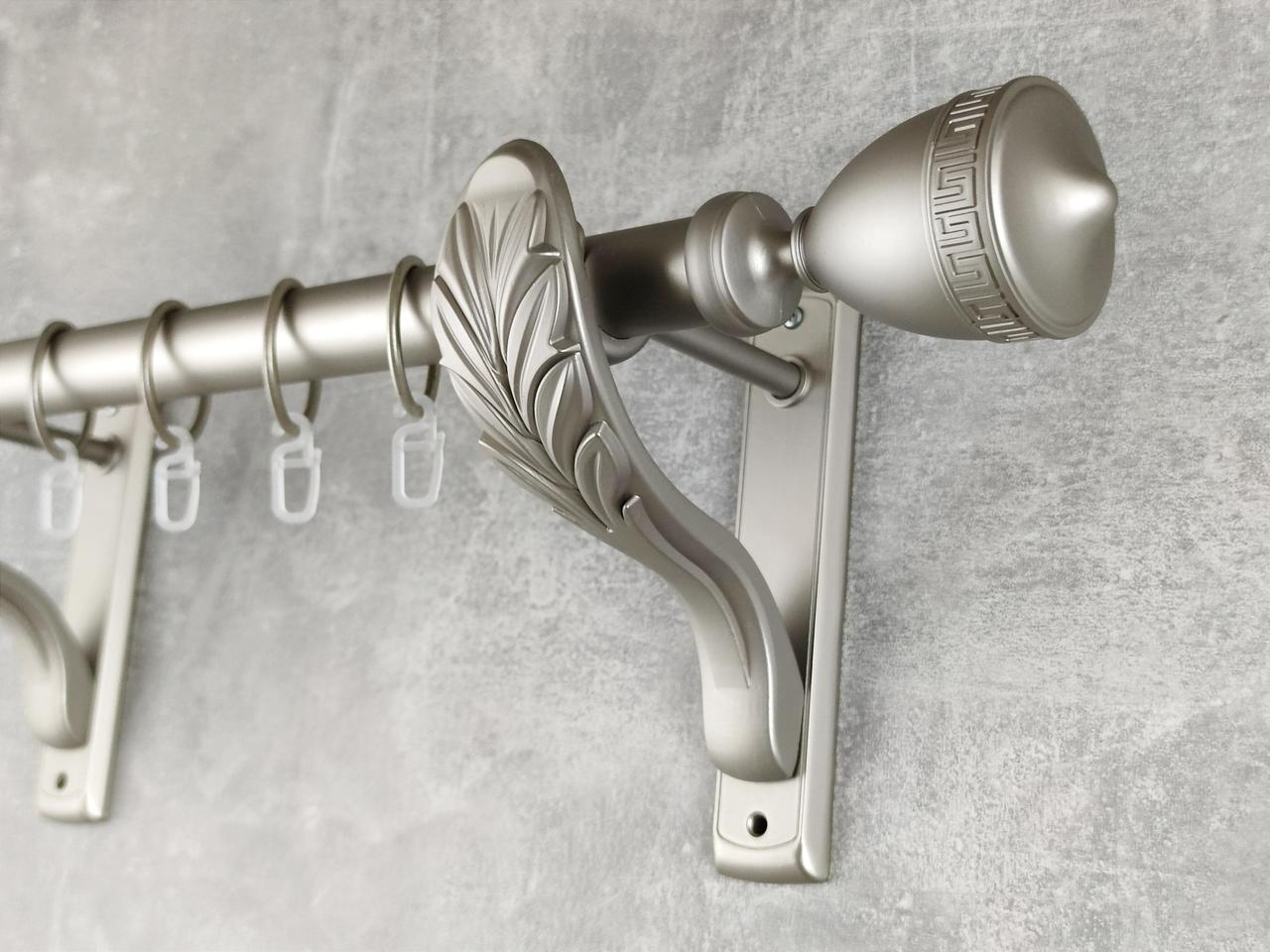 Карниз MStyle металлический для штор однорядный Афина 25 мм гладкий 400 см Сатин (5013037)