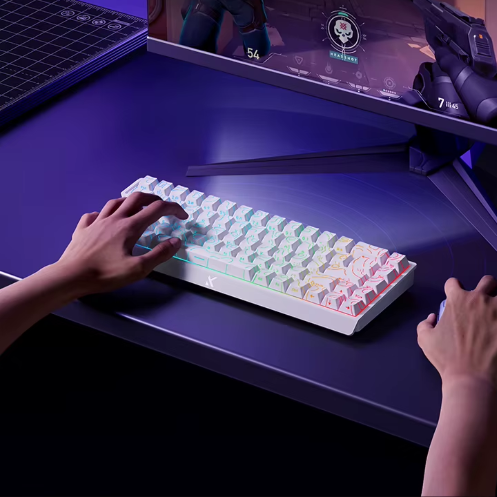 Клавиатура механическая MCHOSE Ace68 8K Magnetic Switch Contour Line с RGB подсветкой White (MCHOSE Ace68 8K) - фото 3 Клавиатура механическая MCHOSE Ace68 8K Magnetic Switch Contour Line с RGB подсветкой White (MCHOSE Ace68 8K) - фото 3