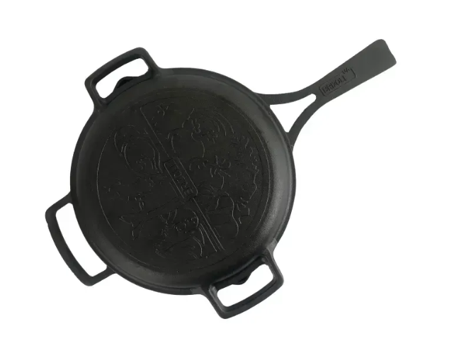 Сковорода-жаровня чавунна Brizoll monolith з литою ручкою та чавунною кришкою-сковородою 240х60 мм (M2460P-2) - фото 5 Сковорода-жаровня чавунна Brizoll monolith з литою ручкою та чавунною кришкою-сковородою 240х60 мм (M2460P-2) - фото 5