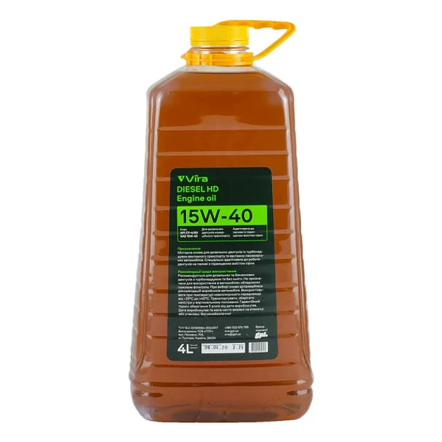 Моторное масло VIRA Diesel HD 15W-40 4 л (vi0373)