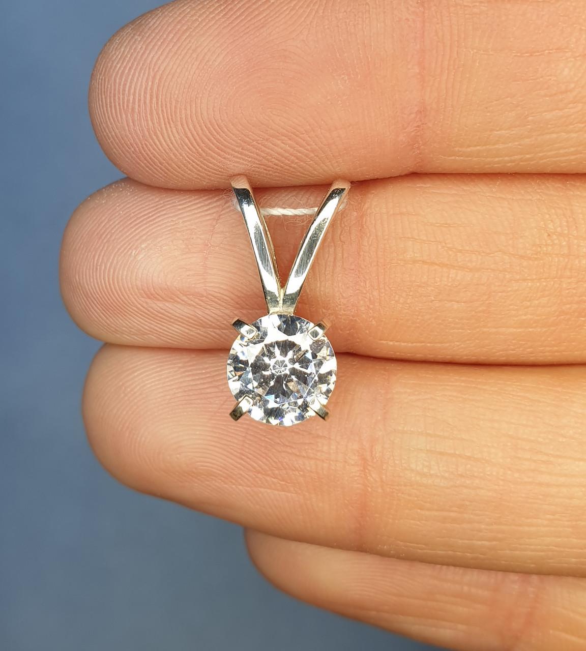 Кулон серебряный с фианитом 1,98 г (1307300567)