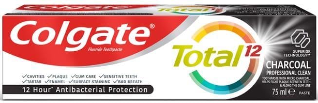 Зубная паста Colgate Тотал 12 Древесный уголь 75 мл (2466169377)