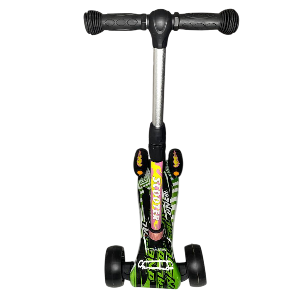 Самокат Voltronic Графіті з музикою та димом і світлом до 50 кг Зелений (НКП) - фото 3