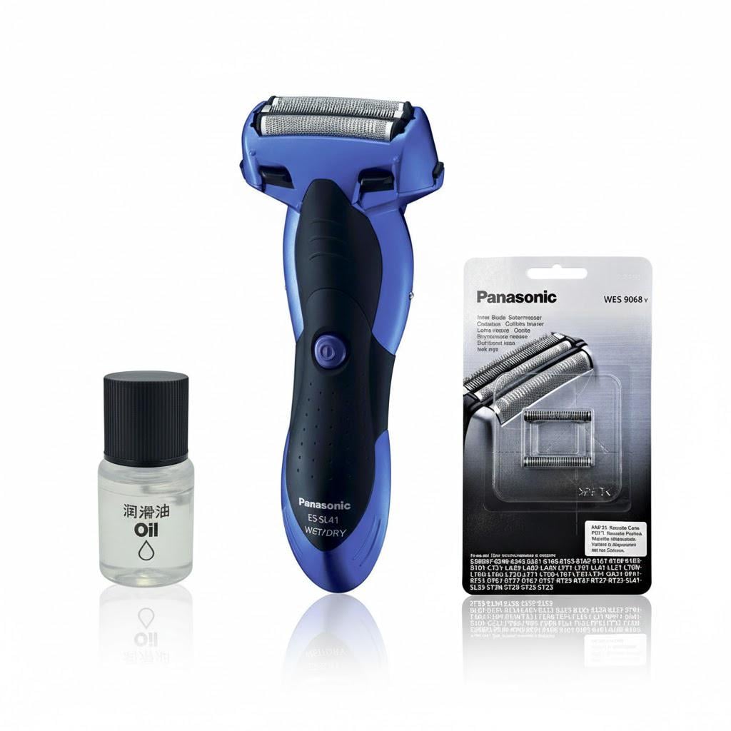 Электробритва Panasonic ES-SL41-А520-AS1 с дополнительным комплектом из лезвия WES-9068Y-1361 и маслом WES-8196X-7911 (32437750)