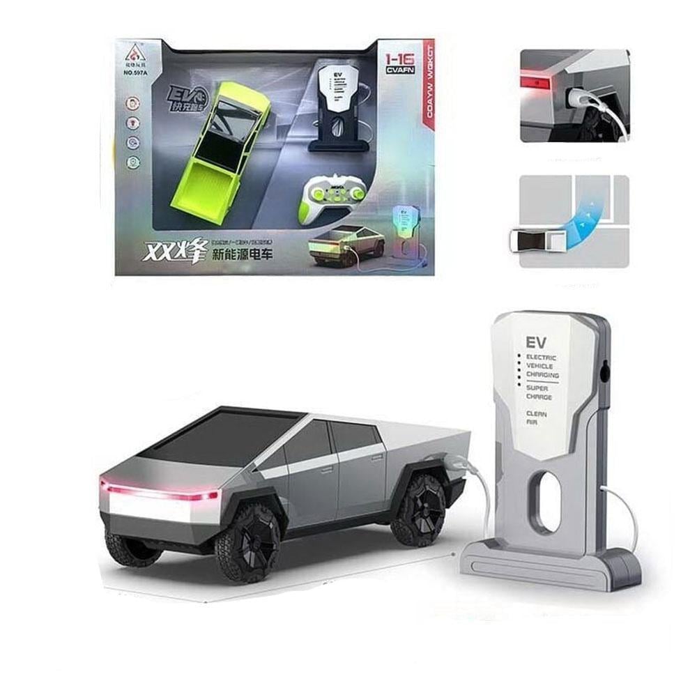 Машинка на радіокеруванні Tesla Cybertrack 597 А акумуляторна гумові колеса/зарядна станція Зелений (2590273012)