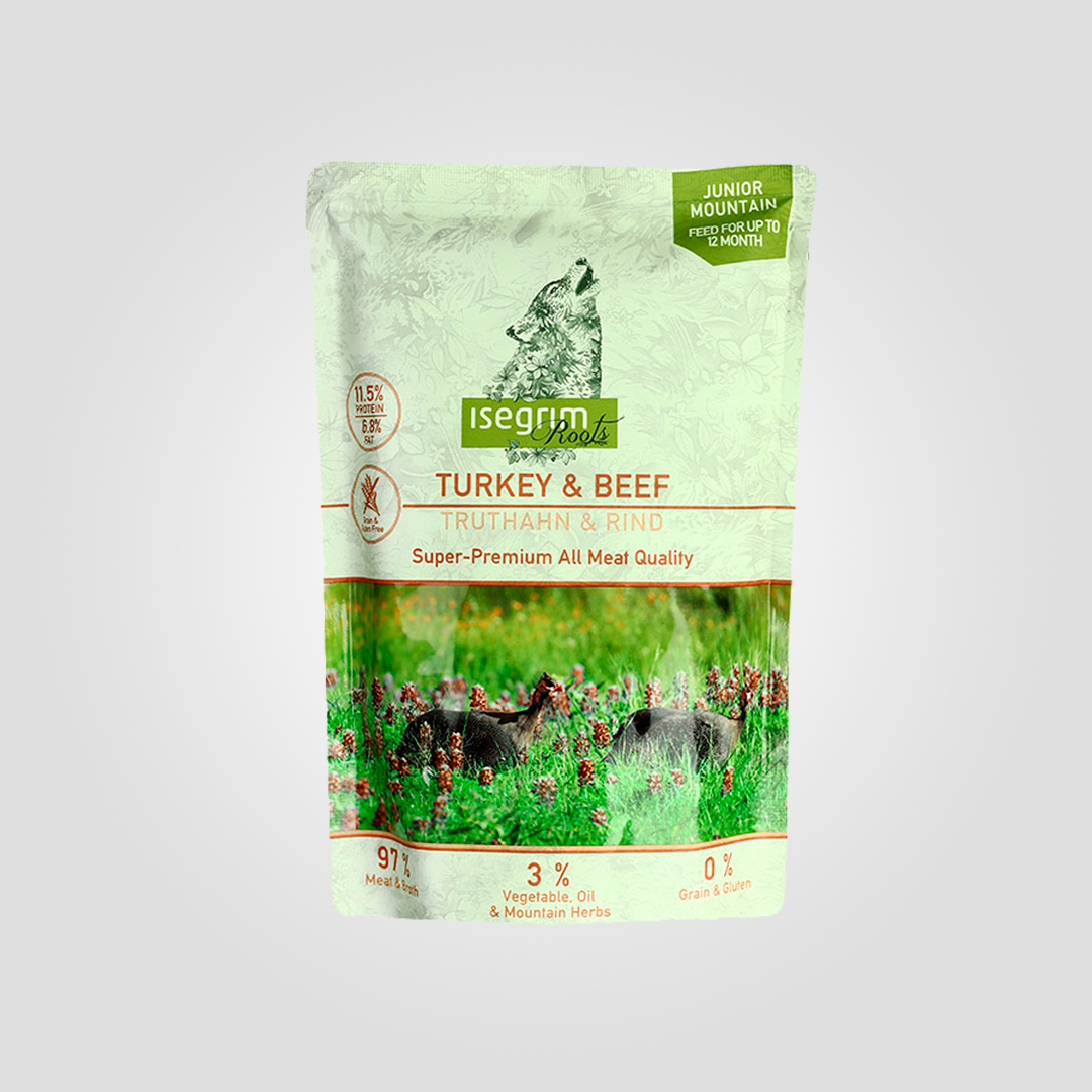 Корм влажный Isegrim Junior Turkey&Beef /индейка/говядина с бататом 410 г (20502496)
