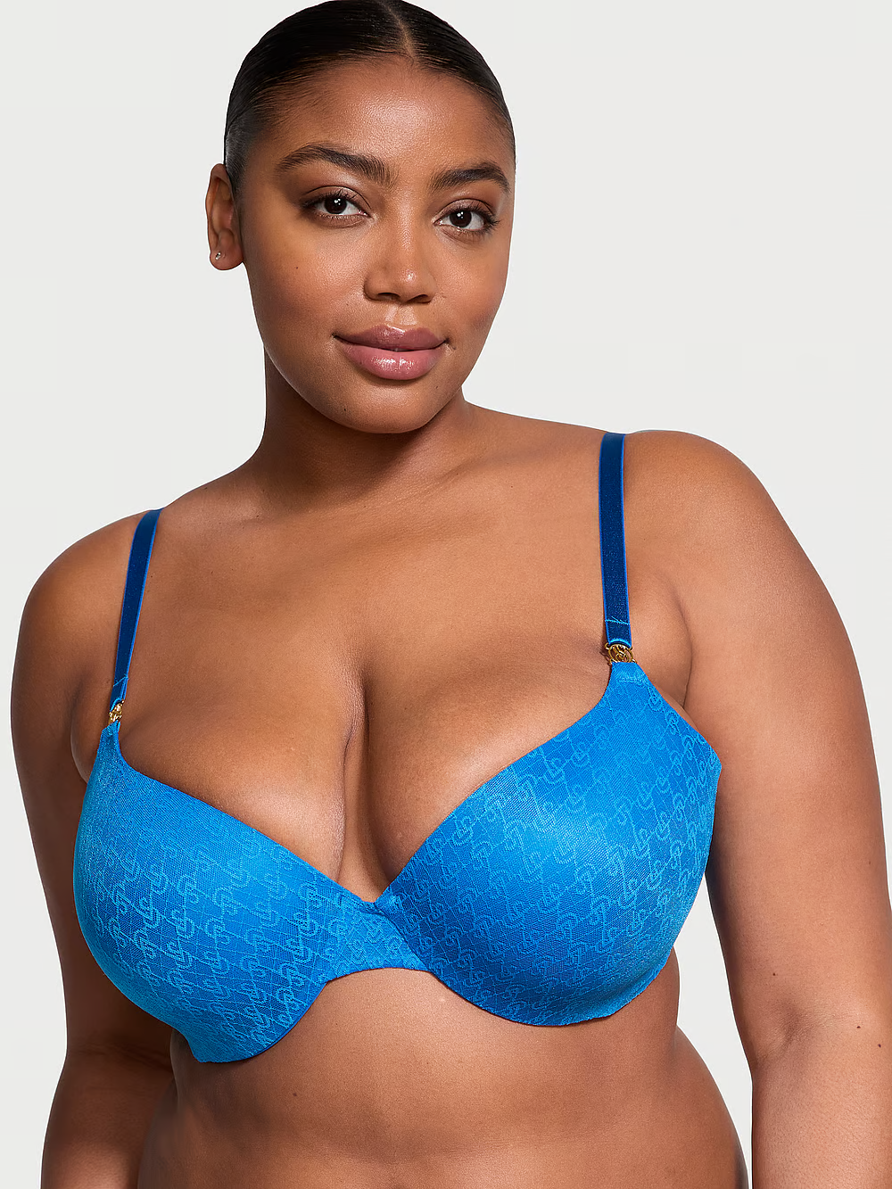 Бюстгальтер з пуш ап Icon by Victoria's Secret Push-Up Demi Bra 70A Блакитний (21818589)