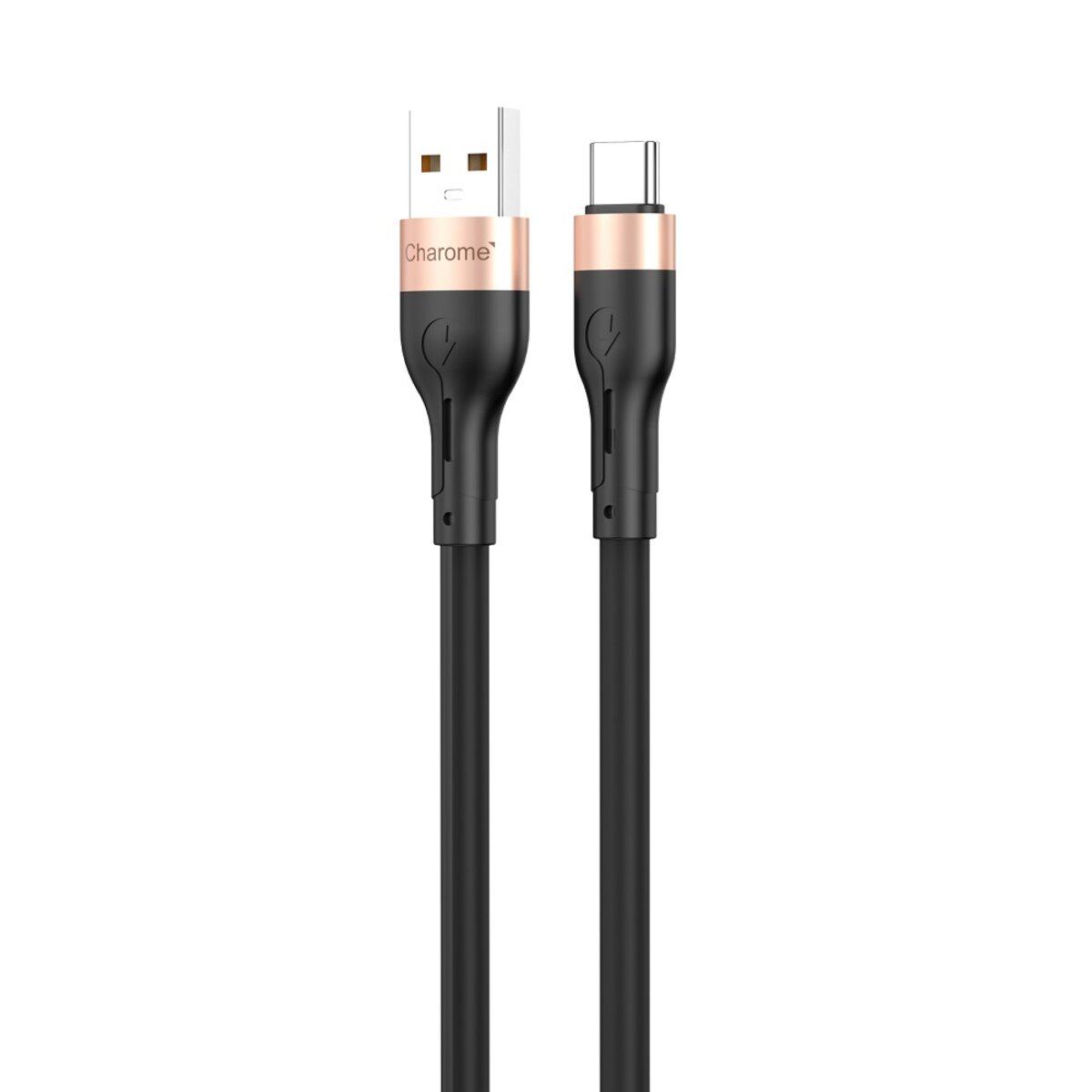 Кабель CHAROME C23-02 USB to Type-C 2.4A 1 м Black (10826850)