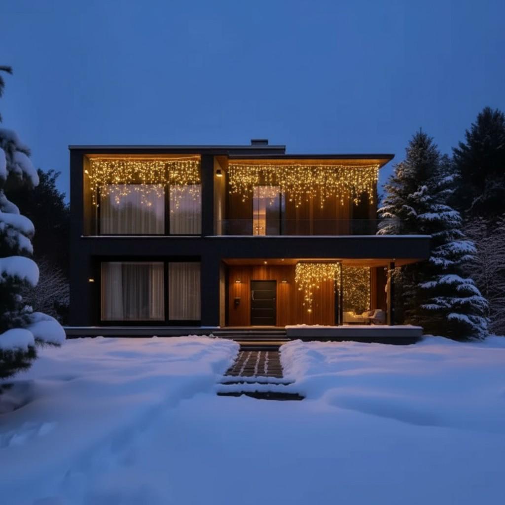 Гірлянда мережна Бахрома вулична 12 м 200 LED діодів зовнішня від мережі білий провід колір світла Жовтий (12MWY) - фото 4 Гірлянда мережна Бахрома вулична 12 м 200 LED діодів зовнішня від мережі білий провід колір світла Жовтий (12MWY) - фото 4