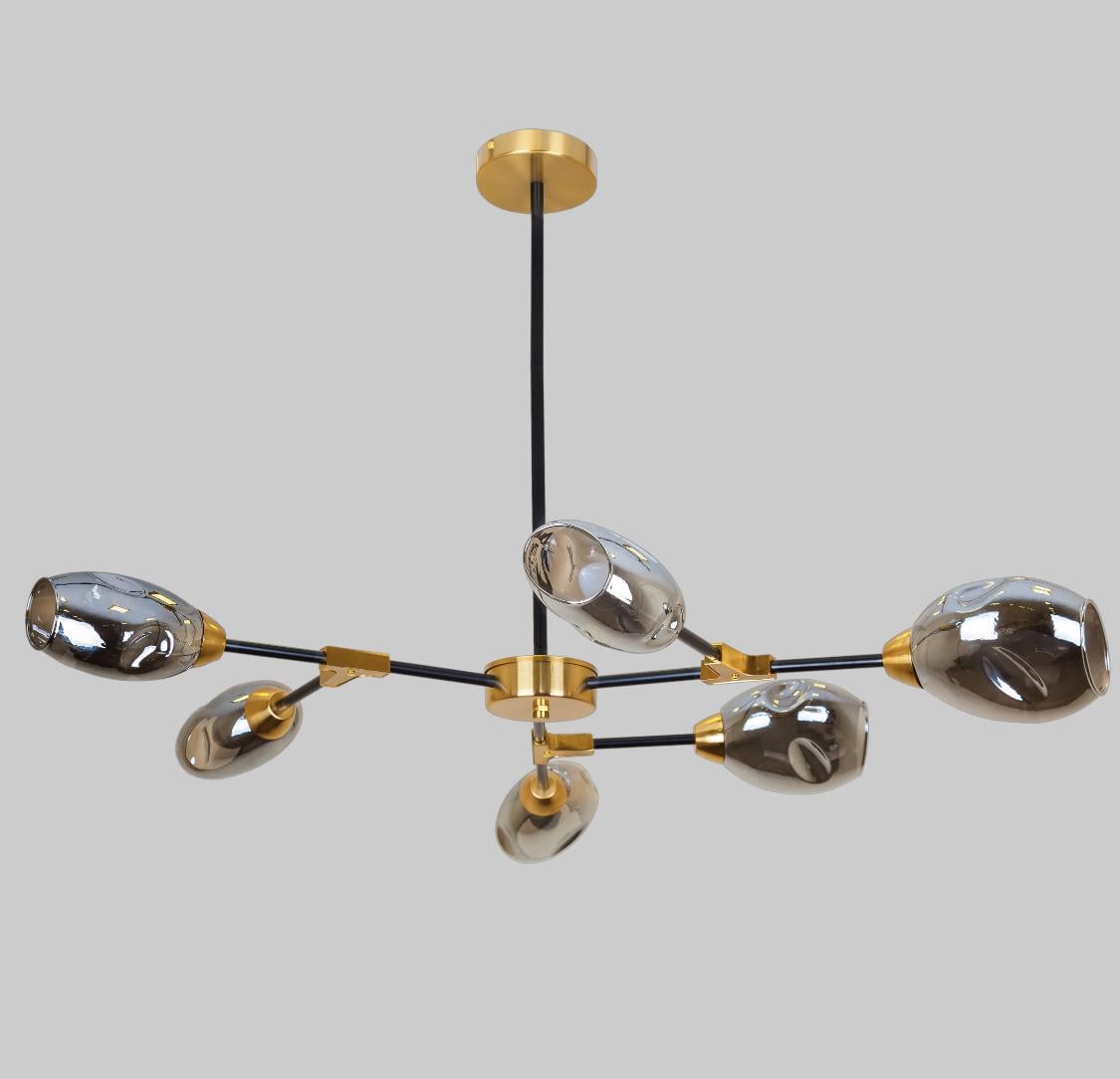 Люстра современная на 6 ламп Бронзовый (61-J2011-6 BK)