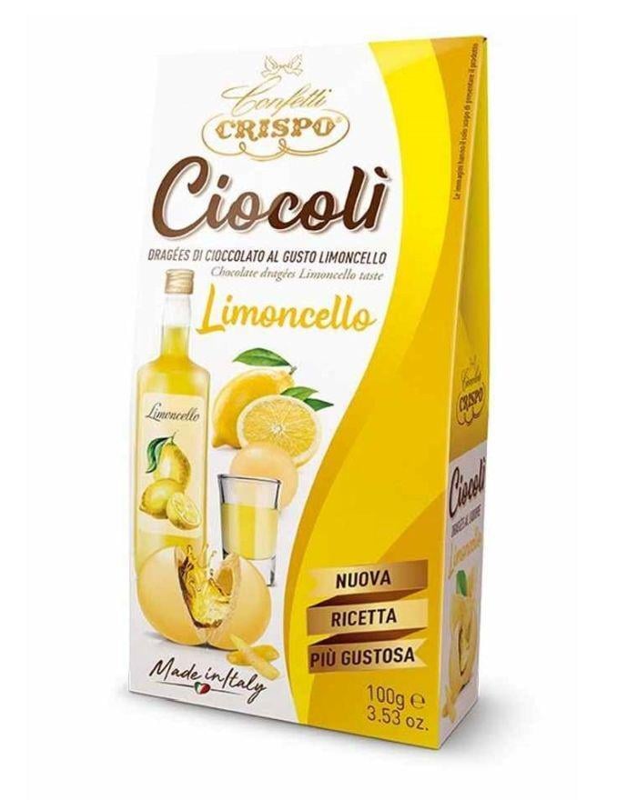 Конфеты-шарики из белого шоколада Crispo Ciocoli al Limoncello с начинкой лимончелло 100 г