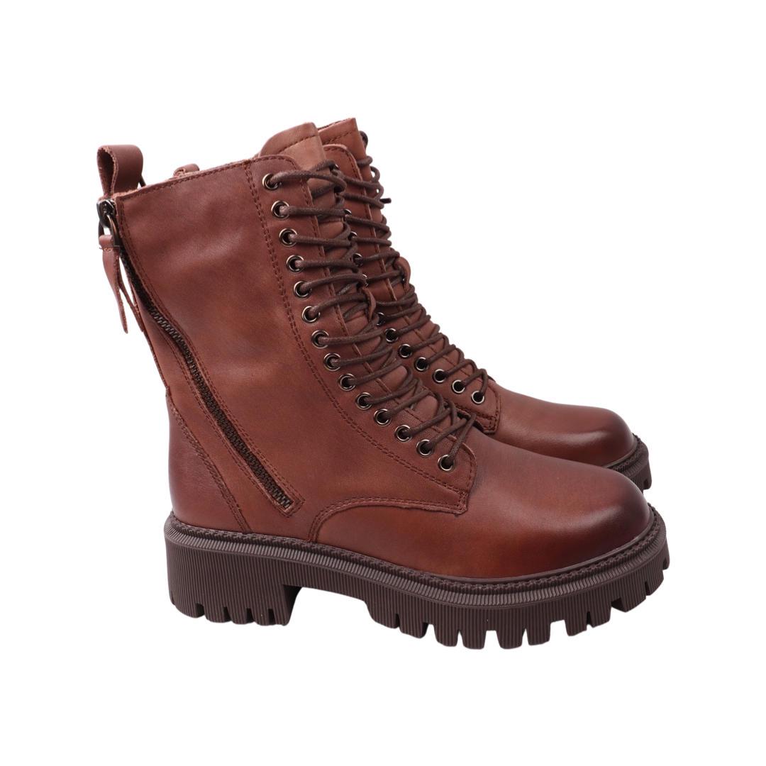 Ботинки женские Li Fexpert из кожи р. 36 Коричневый (767-22ZHC)