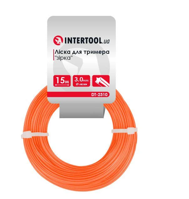 Волосінь для тримера Intertool зірка 3,0 мм х 15 м (DT-2310)