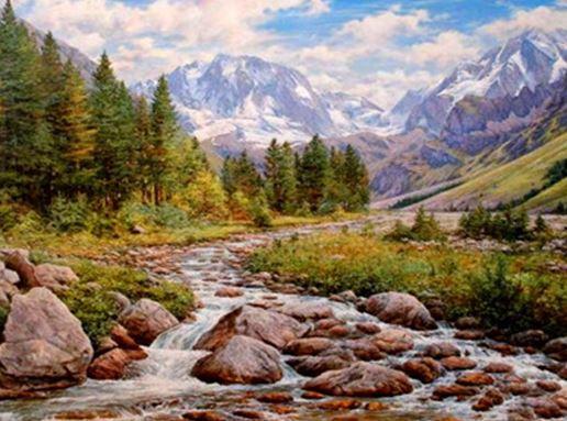 Картина по номерам Josef Otten Пейзаж Горная река 40х50 см в термопакете (6153OTG_O-mt) Картина по номерам Josef Otten Пейзаж Горная река 40х50 см в термопакете (6153OTG_O-mt)