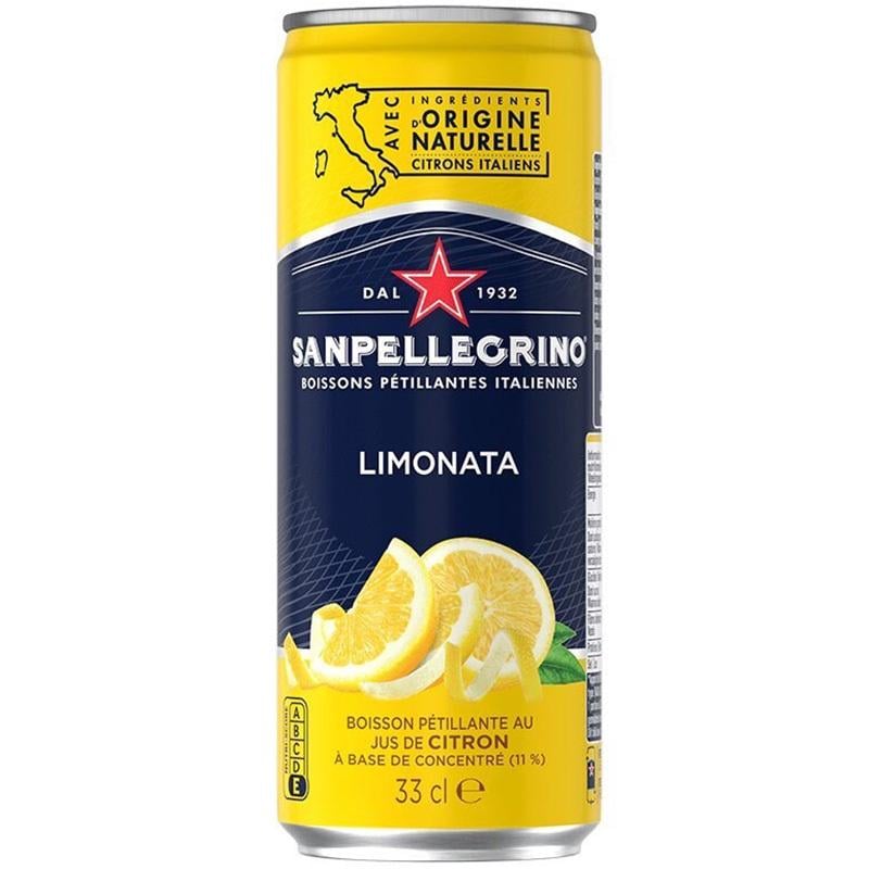 Вода газированная сокосодержащая Лимон San Pellegrino Limonata 4 шт. х 0,33 л (18152)