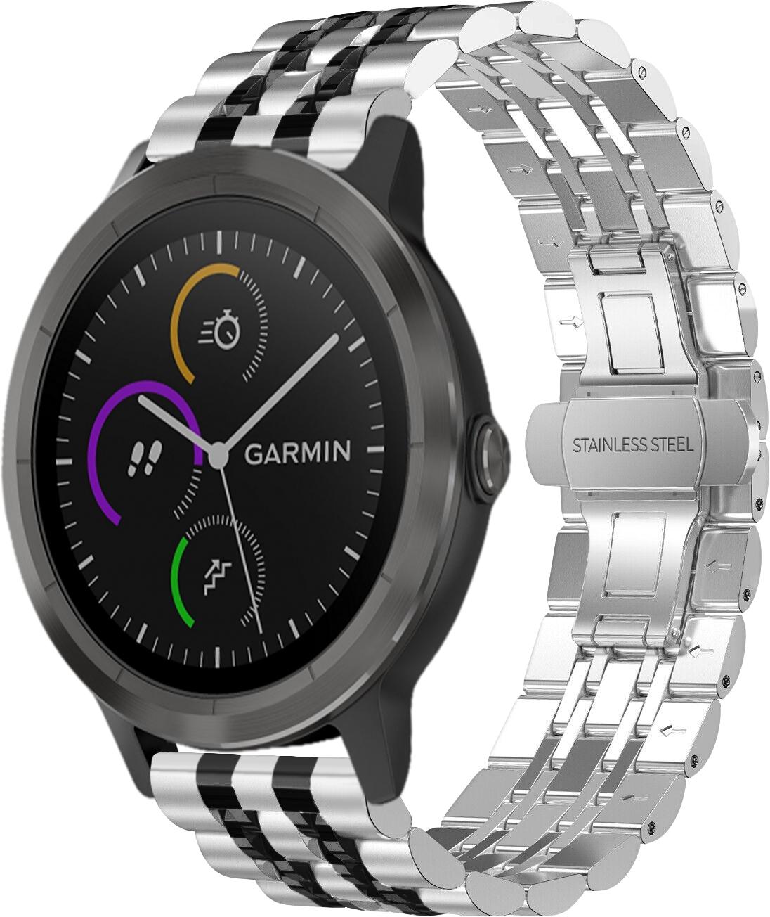 Браслет металлический Spinye Line для Garmin Vivoactive 3 Silver Black (29017-69) Браслет металлический Spinye Line для Garmin Vivoactive 3 Silver Black (29017-69)