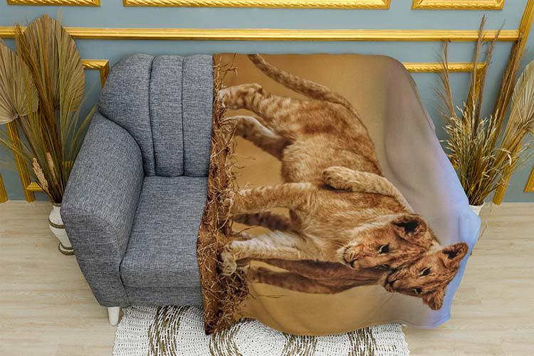 Плед Little lion cubs Friends плюш однослойный 135х150 см (114000)