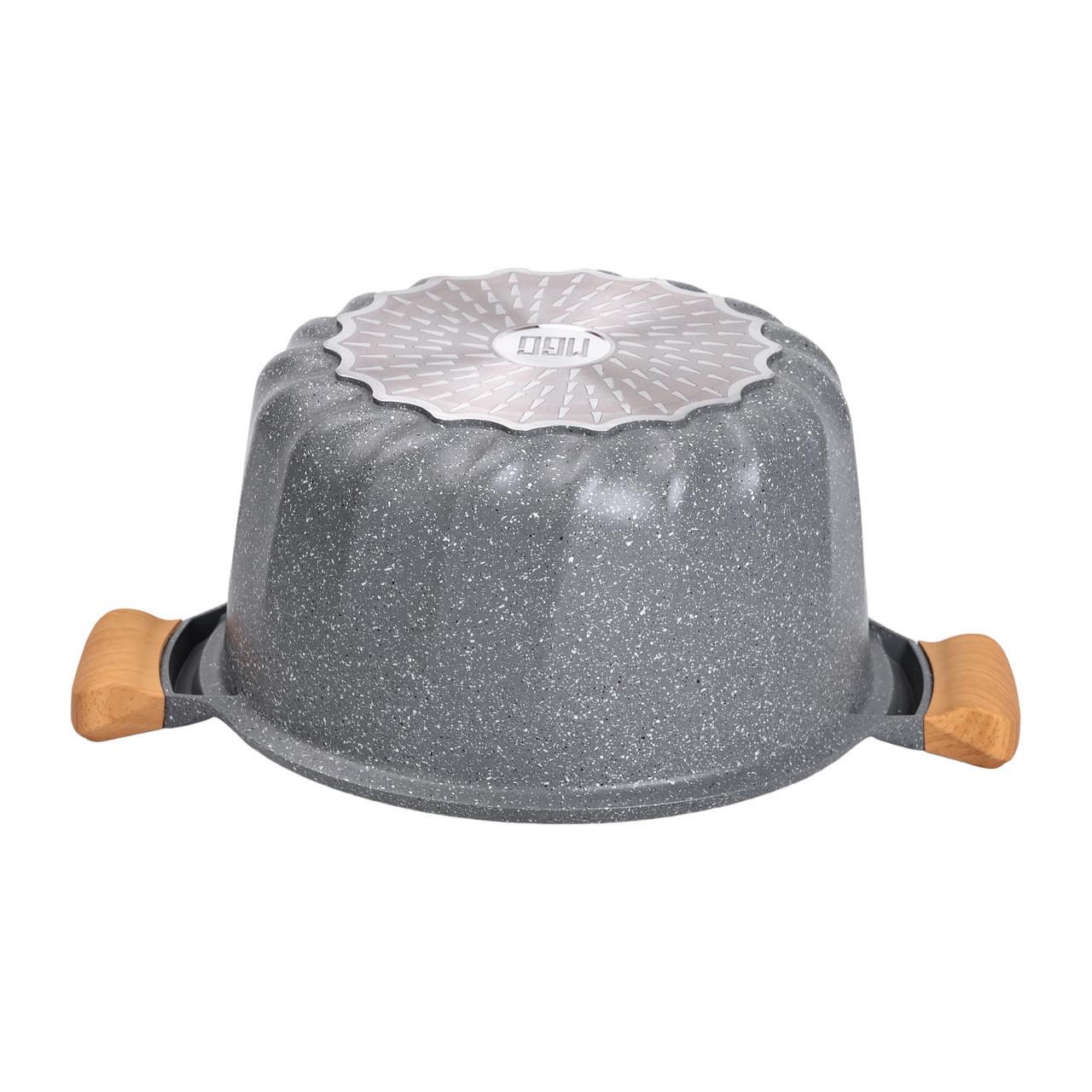 Кастрюля алюминиевая с крышкой и антипригарным покрытием d 28 см 8 л - фото 3 Кастрюля алюминиевая с крышкой и антипригарным покрытием d 28 см 8 л - фото 3