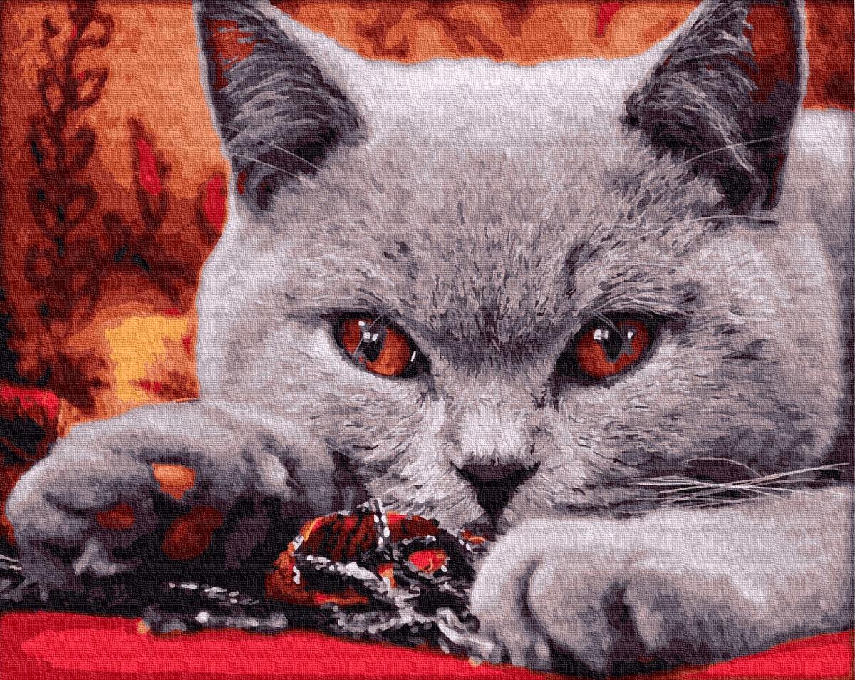 Картина по номерам BrushMe Домашний хищник BS32800 холст на подрамнике 40x50 см (1240378227)