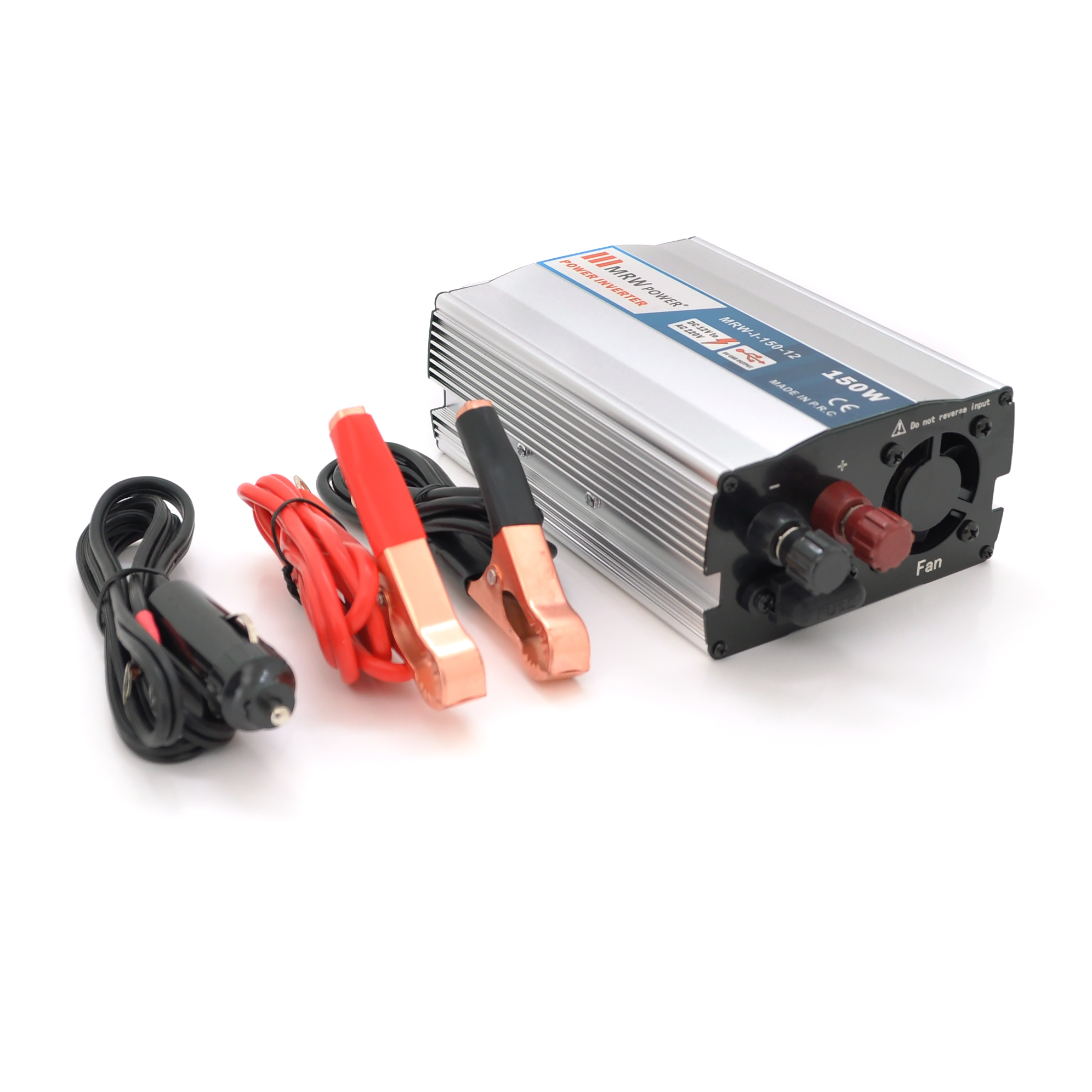 Инвертор напряжения Mervesan MRV-15012 с крокодилами 150 Вт 12/220V (26617910) - фото 2 Инвертор напряжения Mervesan MRV-15012 с крокодилами 150 Вт 12/220V (26617910) - фото 2
