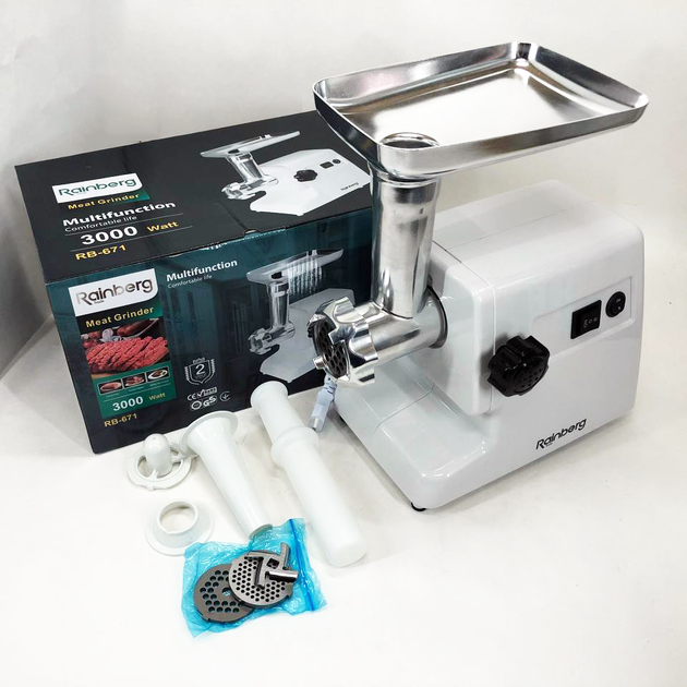 М'ясорубка Rainberg RB-671 3000 Вт (0193) - фото 11 М'ясорубка Rainberg RB-671 3000 Вт (0193) - фото 11