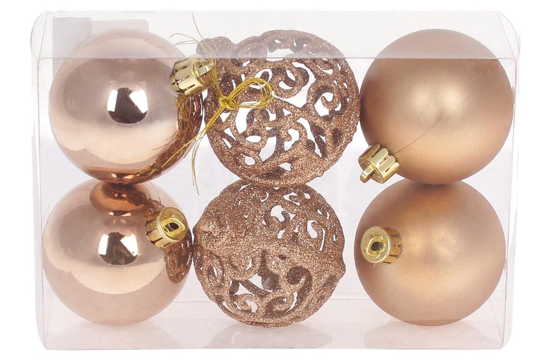 Набор елочных шаров BonaDi 6 см 6 шт. (147-551) Набор елочных шаров BonaDi 6 см 6 шт. (147-551)