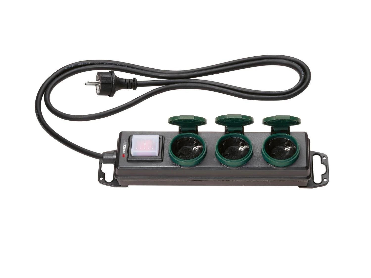 Удлинитель PARKSIDE садовая переноска на 3 розетки 2 м IP44 (P1-00275-1)