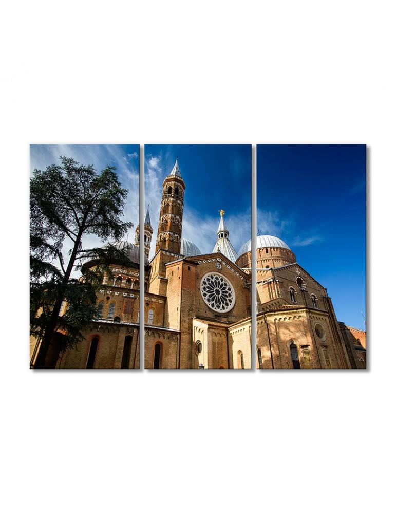 Картина модульная Собор Святого Антония Базилика в Падуе Италия 3 модуля 90x135 см