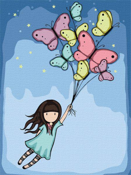 Картина за номерами Ideyka Flight Of The Butterflies Santoro Gorjuss Collection 30x40 см (Id-KHO8676)