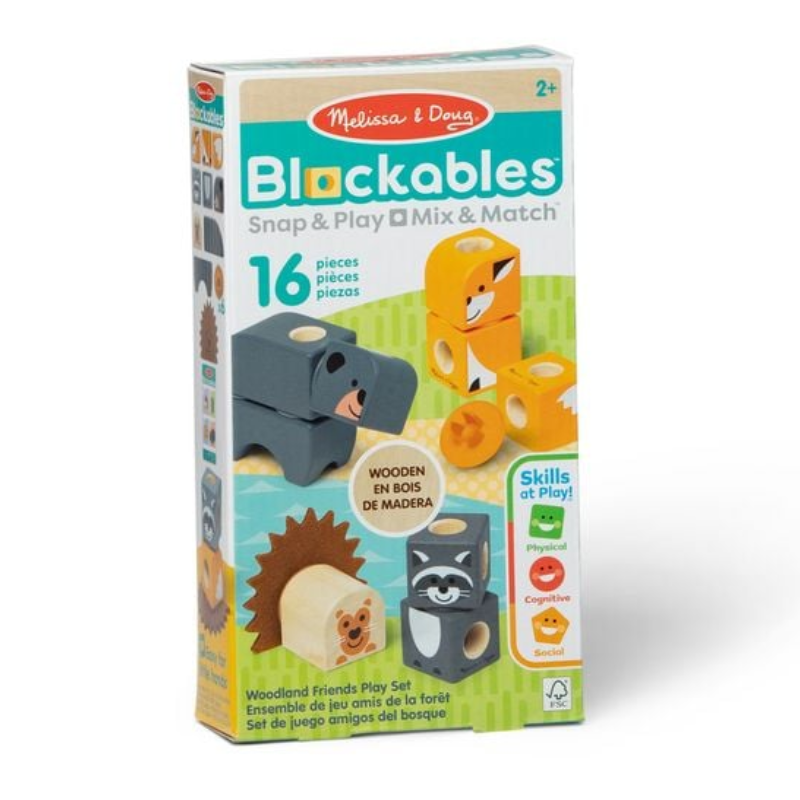 Конструктор дерев'яний Melissa & Doug Blockables Друзі лісових тварин (300435)