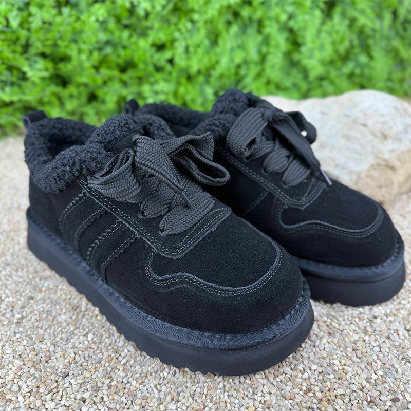 Кеди жіночі замшеві зимові Е-0050266-1 p. 38 24,5 см Чорний (113923387) - фото 3