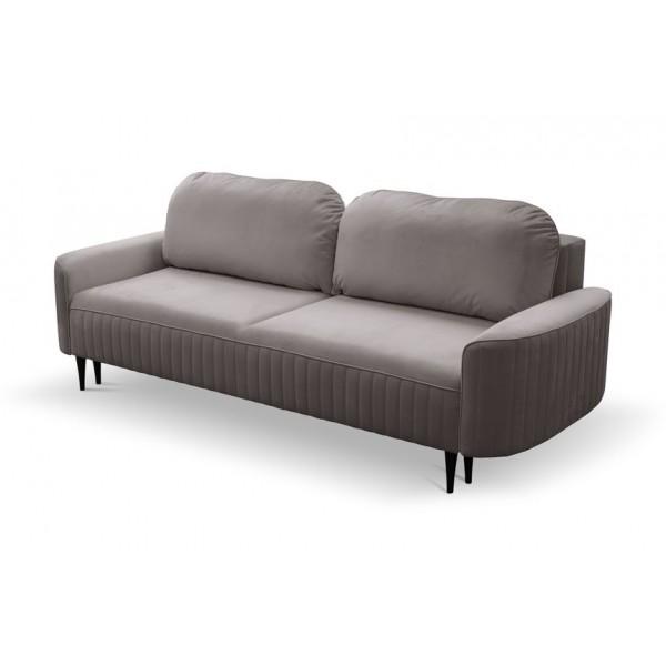 Диван раскладной Perfect Home Vena из натурального дерева/ДСП/ткани Velluto 16 Серый (49727) - фото 6