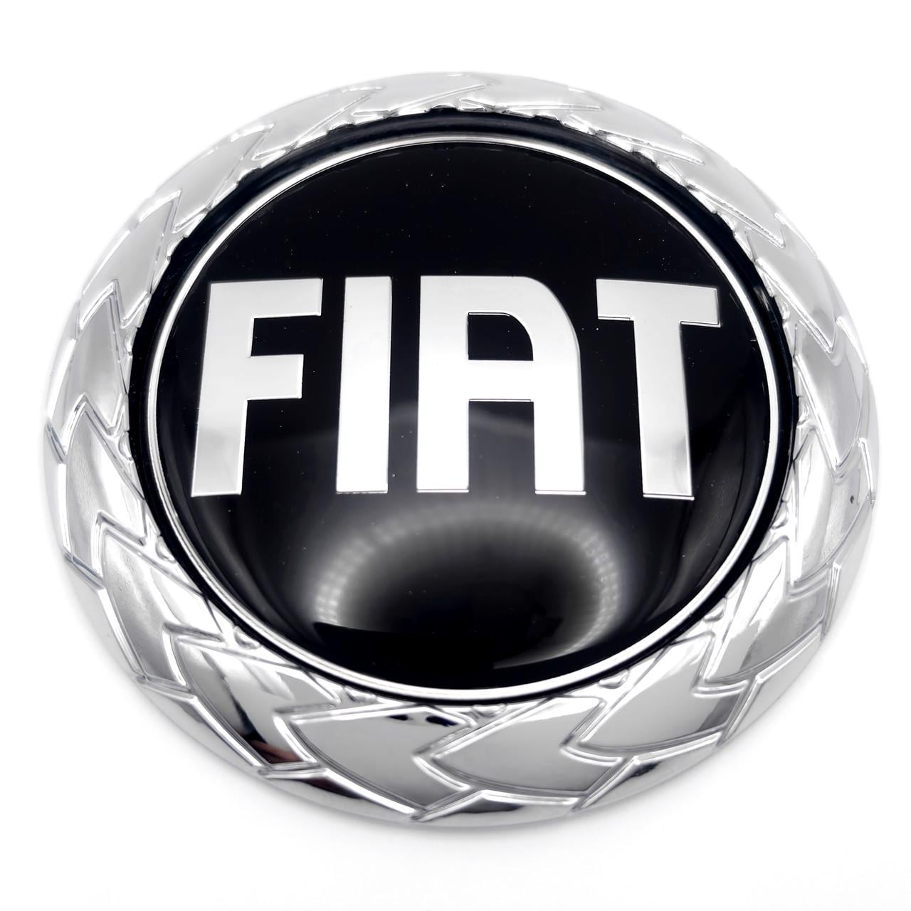 Эмблема Fiat 98 мм Хром/Черный глянцевый (3037207594)